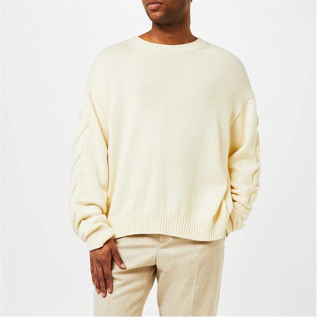 Off White 3d Knit Jumper - Beige